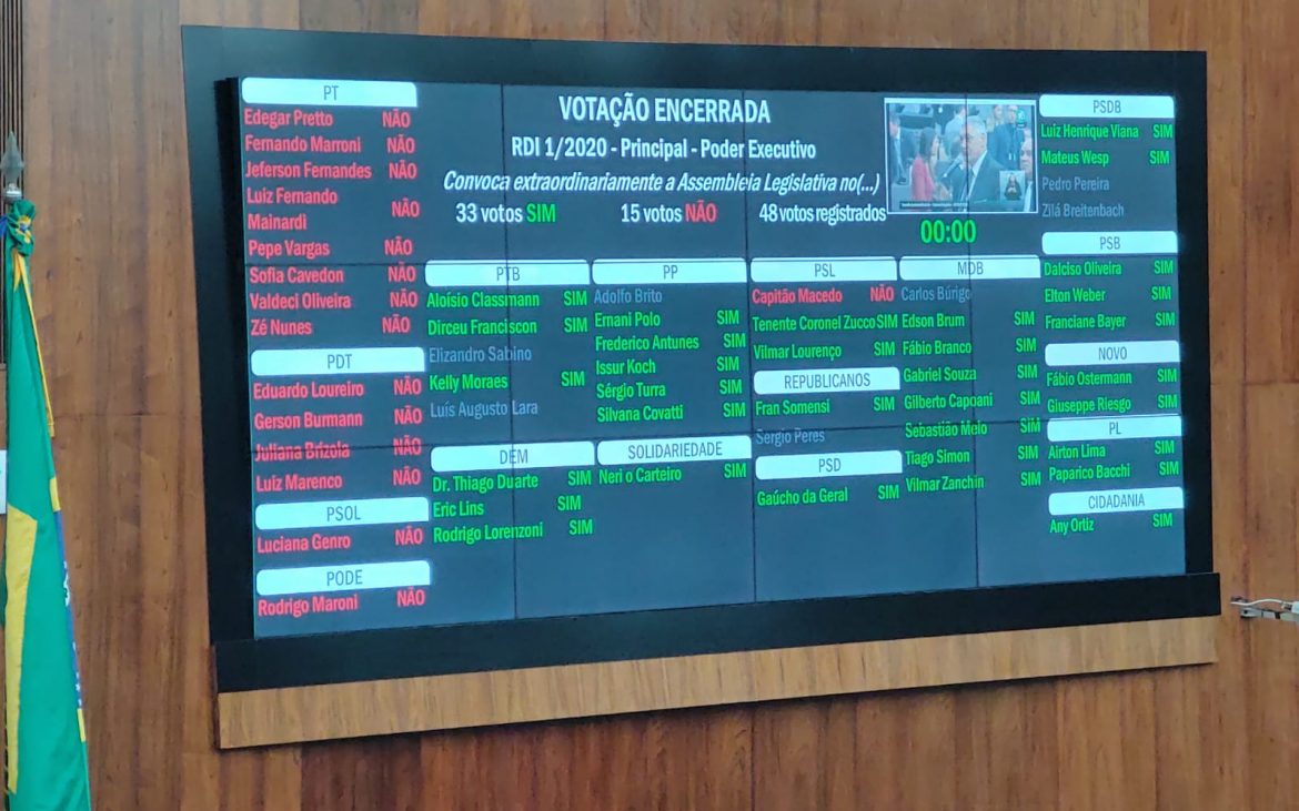 Assembleia Legislativa aprova votação do pacote que visa destruir o serviço público