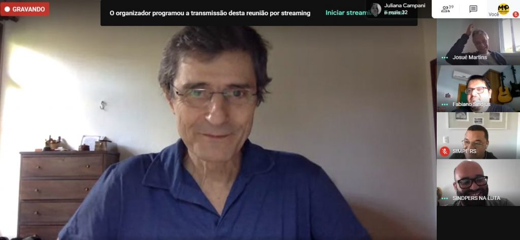 Plenária integrada: entidades lançam manifesto sobre enfrentamento à crise do coronavirus