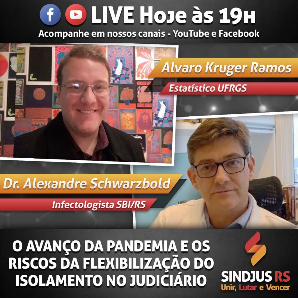 Live Sindjus (In)Formação – O avanço da pandemia e os riscos da flexibilização do isolamento no judiciário