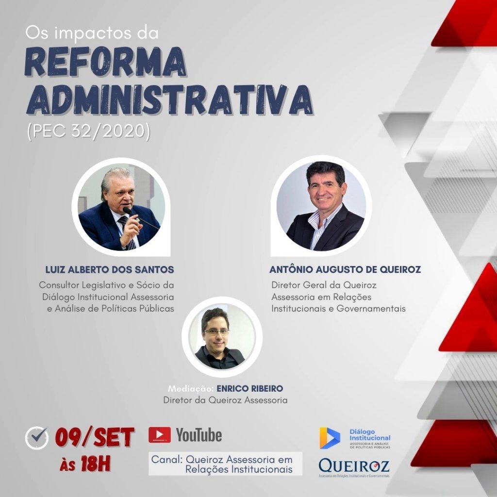 NÃO PERCA! Live sobre a Reforma Administrativa