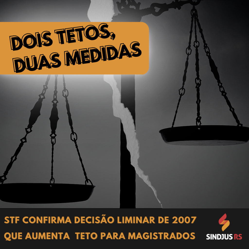 Dois tetos e duas medidas: STF aumenta teto para juízes estaduais