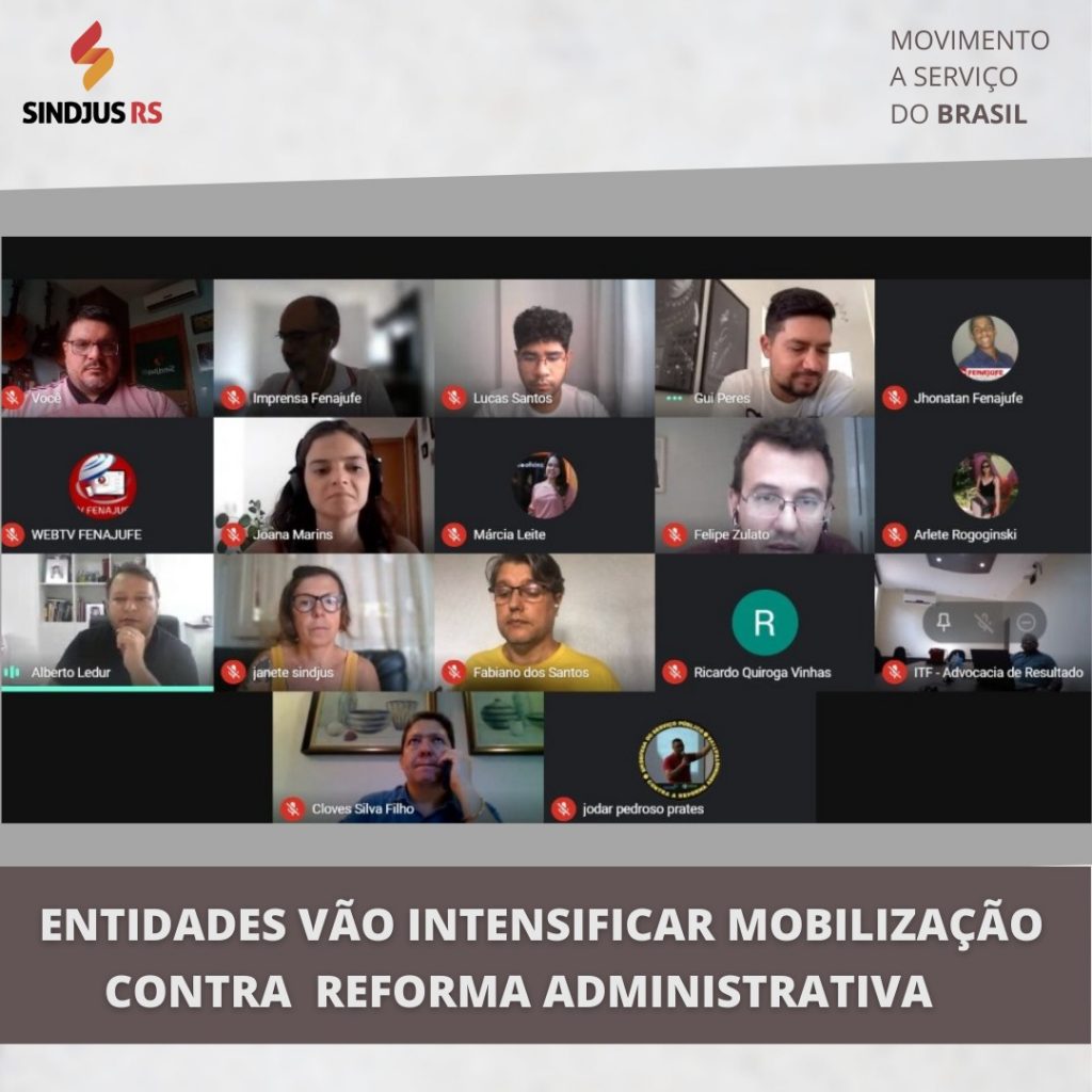 Em movimentos nacionais e estaduais, Sindjus atua contra a Reforma Administrativa