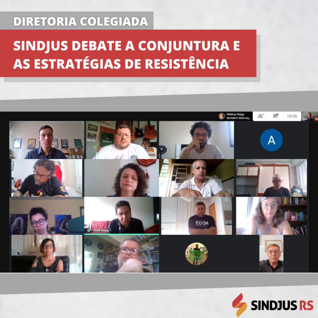 Diretoria Colegiada do Sindjus debate a conjuntura e as estratégias de resistência