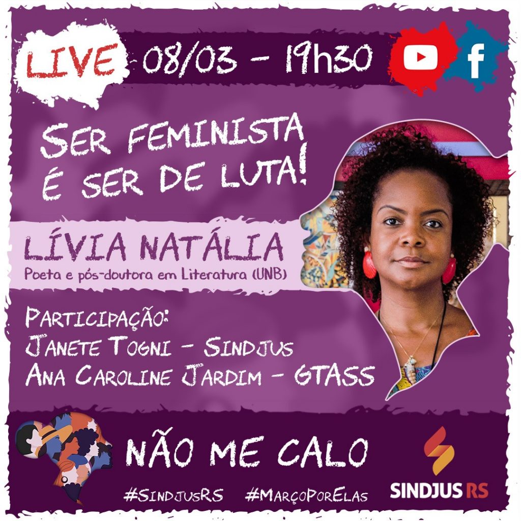 Março Por Elas: “Ser feminista é ser de luta” é tema de live no dia 8 de março