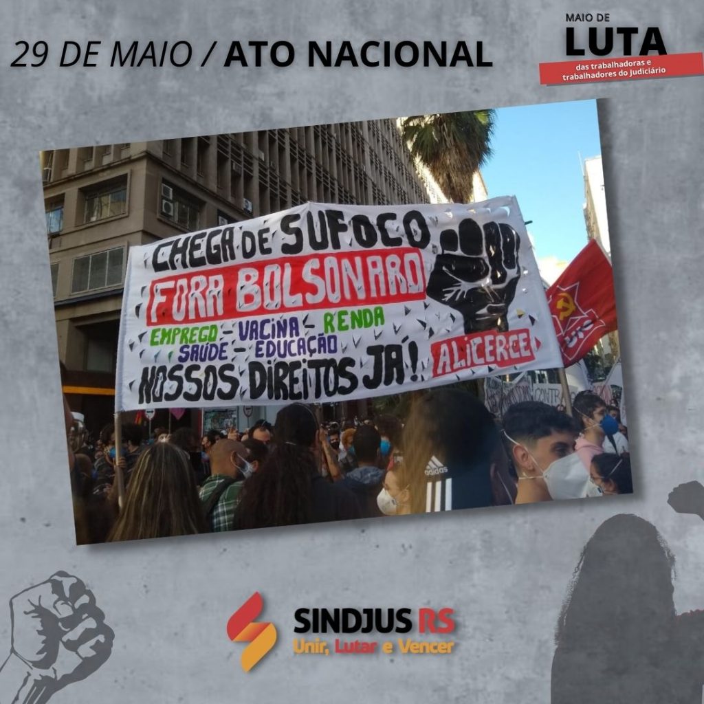 Sindjus participa de ato nacional no #29M