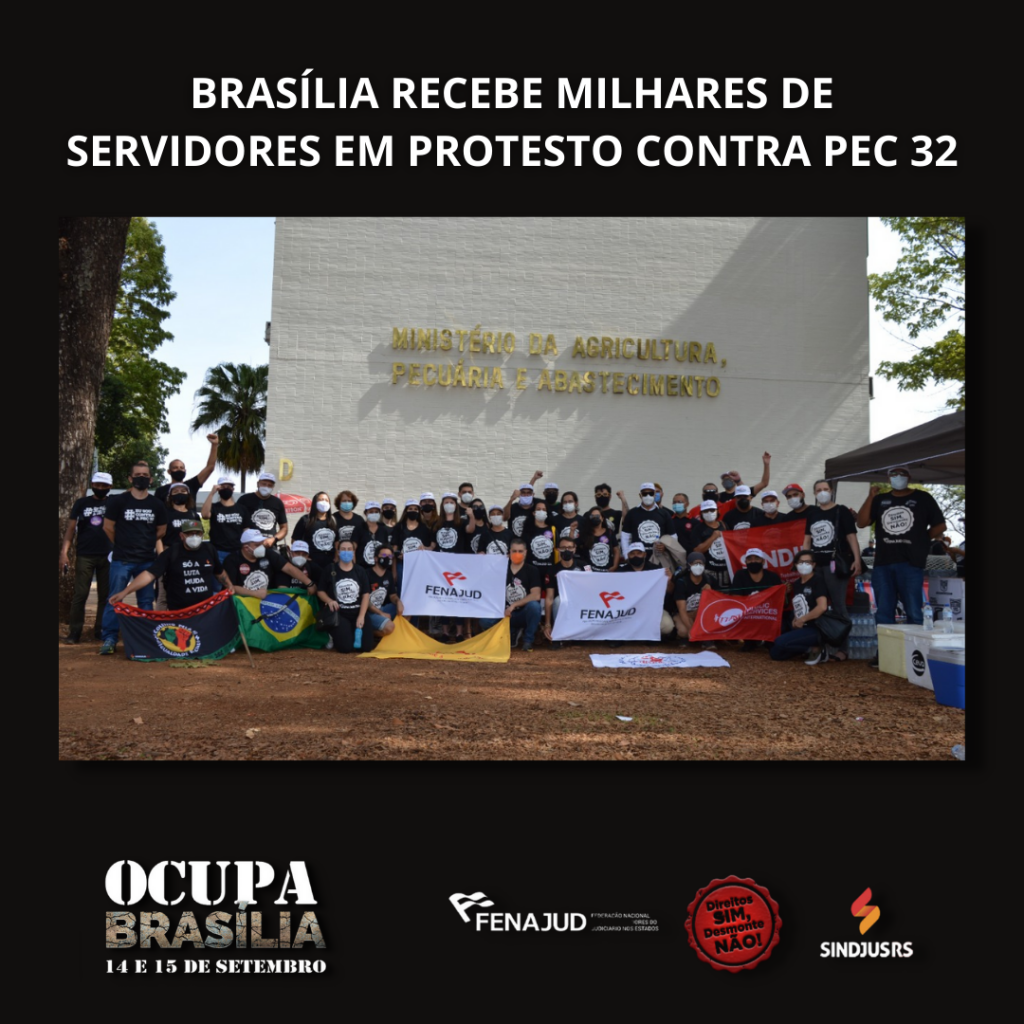 Brasília recebe mais de dois mil servidores em protesto contra PEC 32
