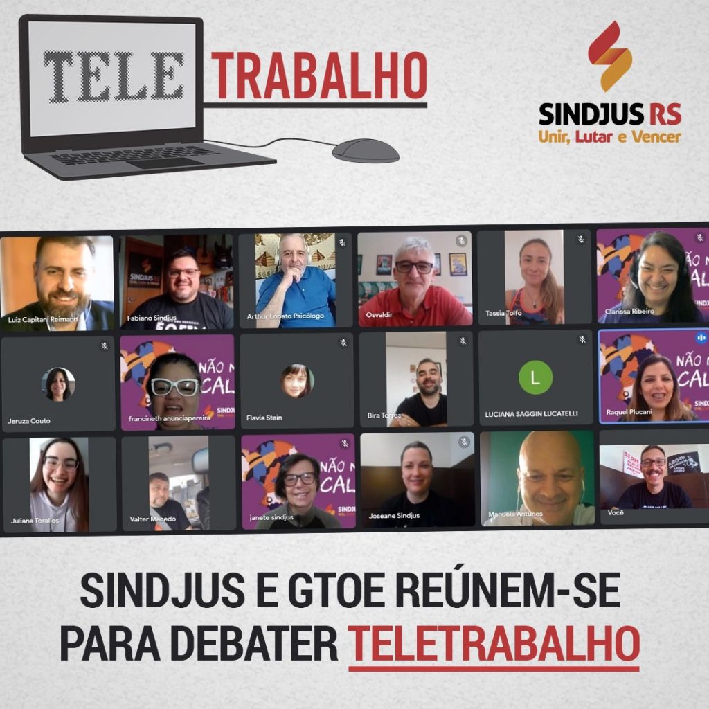 Sindjus e GTOE reúnem-se para debater teletrabalho