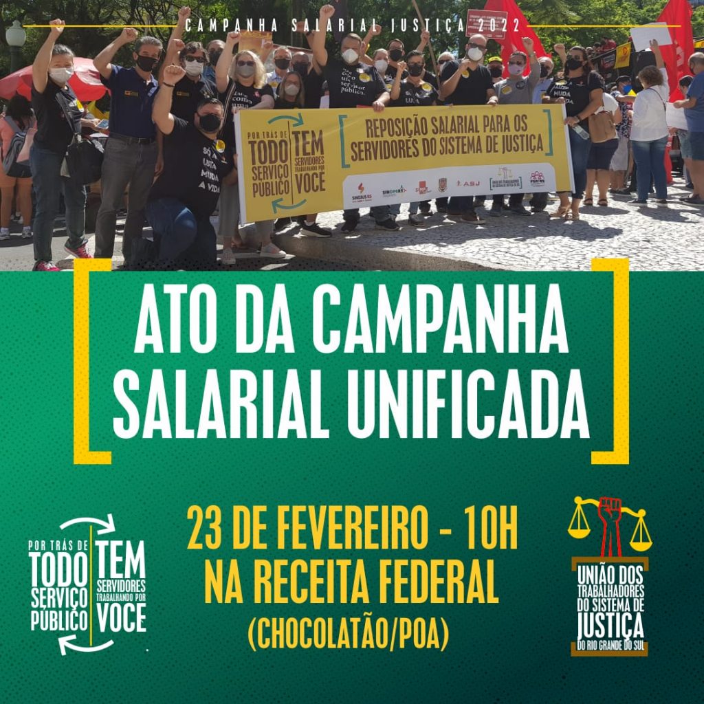 CONVOCAÇÃO – Ato Unificado por Reposição Salarial!