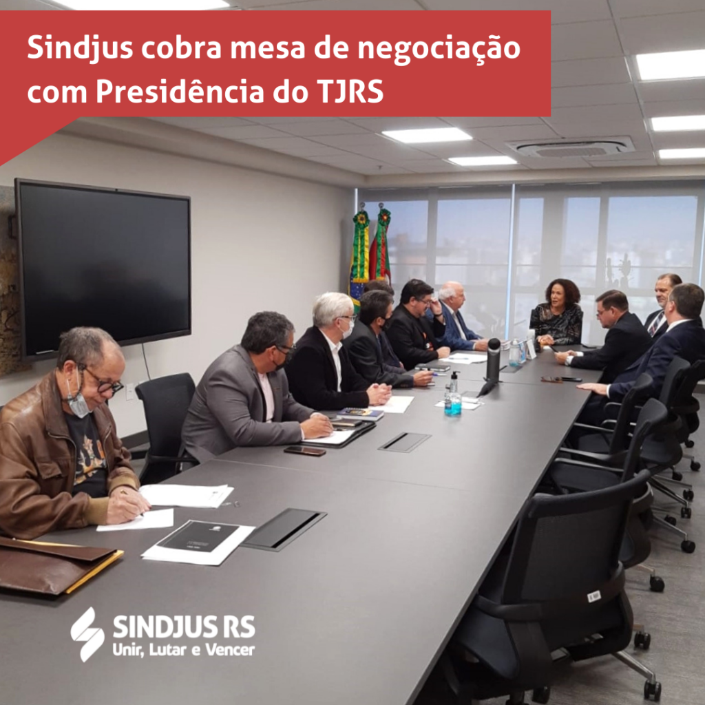 Sindjus cobra mesa de negociação com Presidência do TJRS