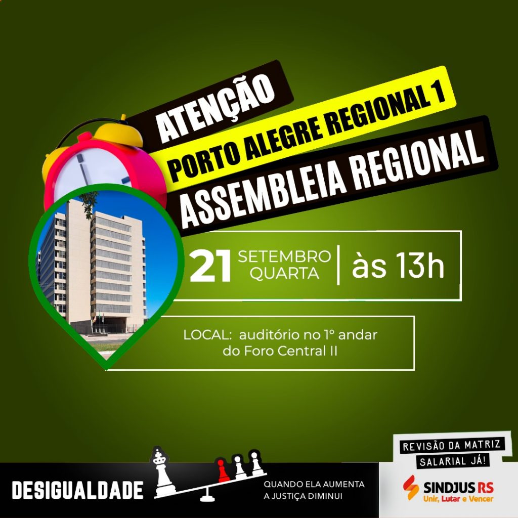 CONVOCAÇÃO: Assembleia Regional da Região Metropolitana de Porto Alegre