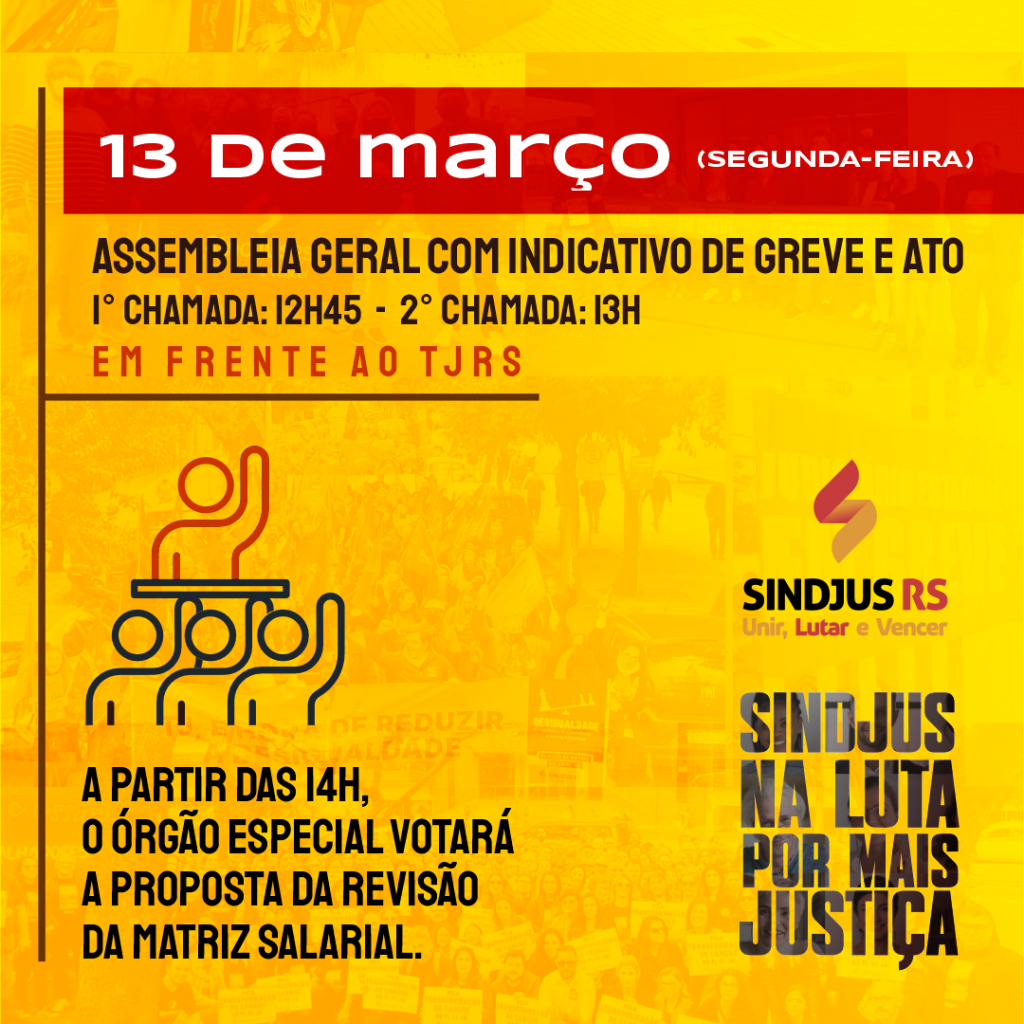 Convocação: Assembleia Geral Extraordinária no dia 13 de março