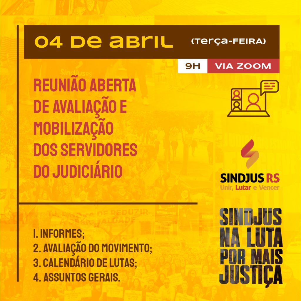 Reunião Aberta de Avaliação e Mobilização dos Servidores do Judiciário