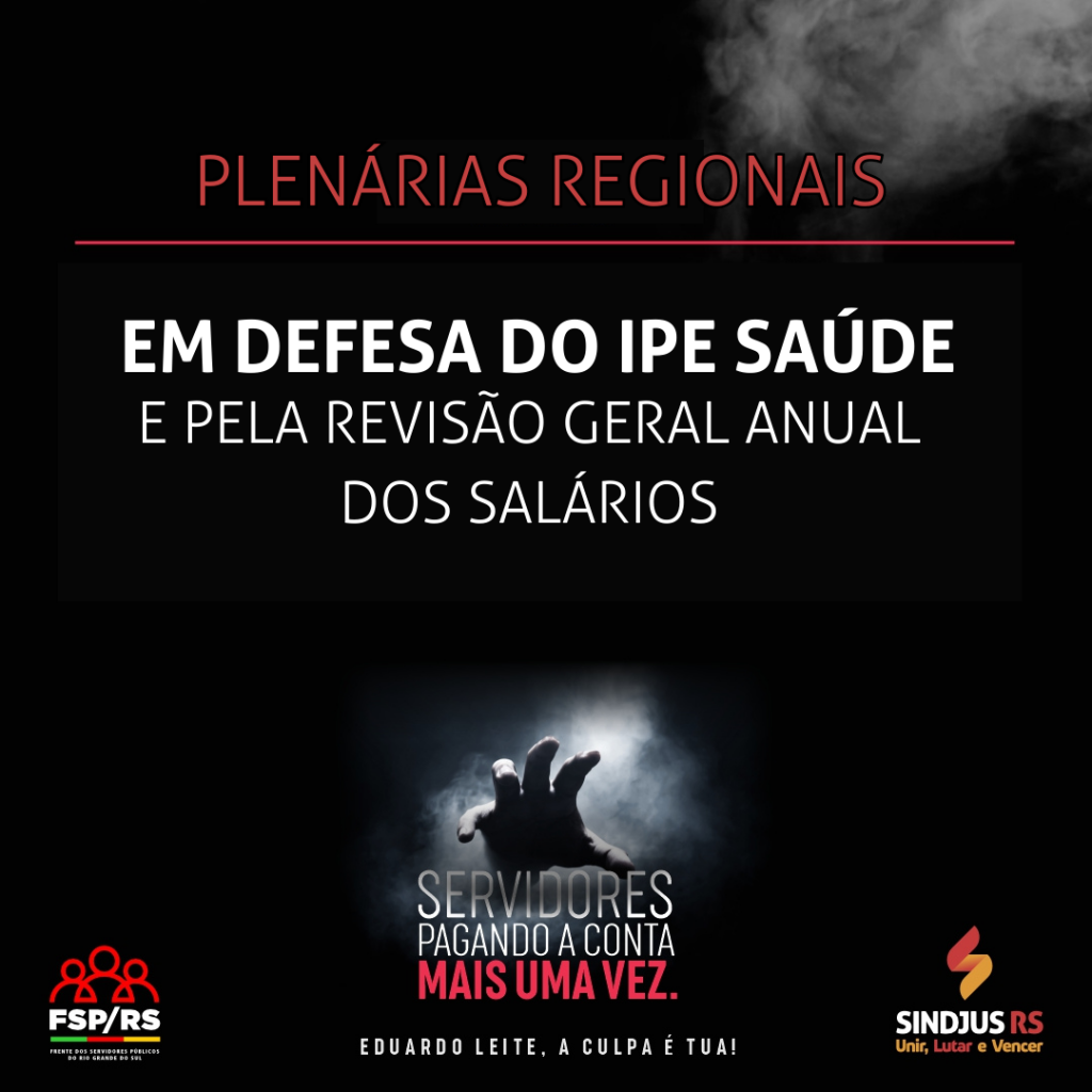 Semana será de Plenárias Regionais em Defesa do IPE Saúde em Santa Maria, Canoas, Santa Cruz e Estrela