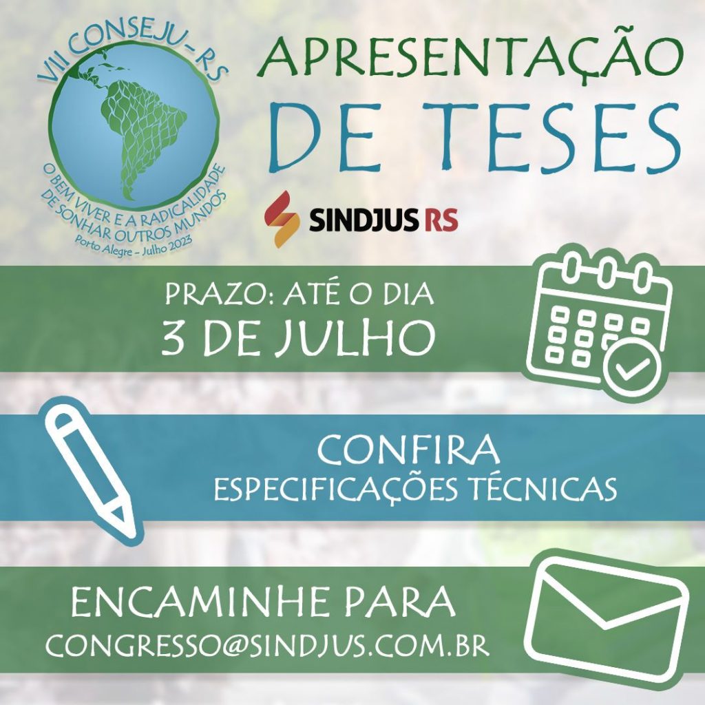VII ConsejuRS: Aberto o prazo para envio de teses