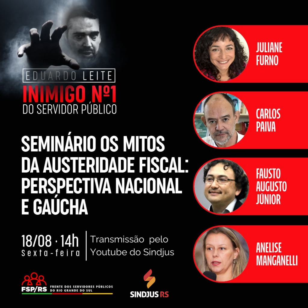 Frente dos Servidores Públicos promove seminário sobre os mitos da austeridade fiscal