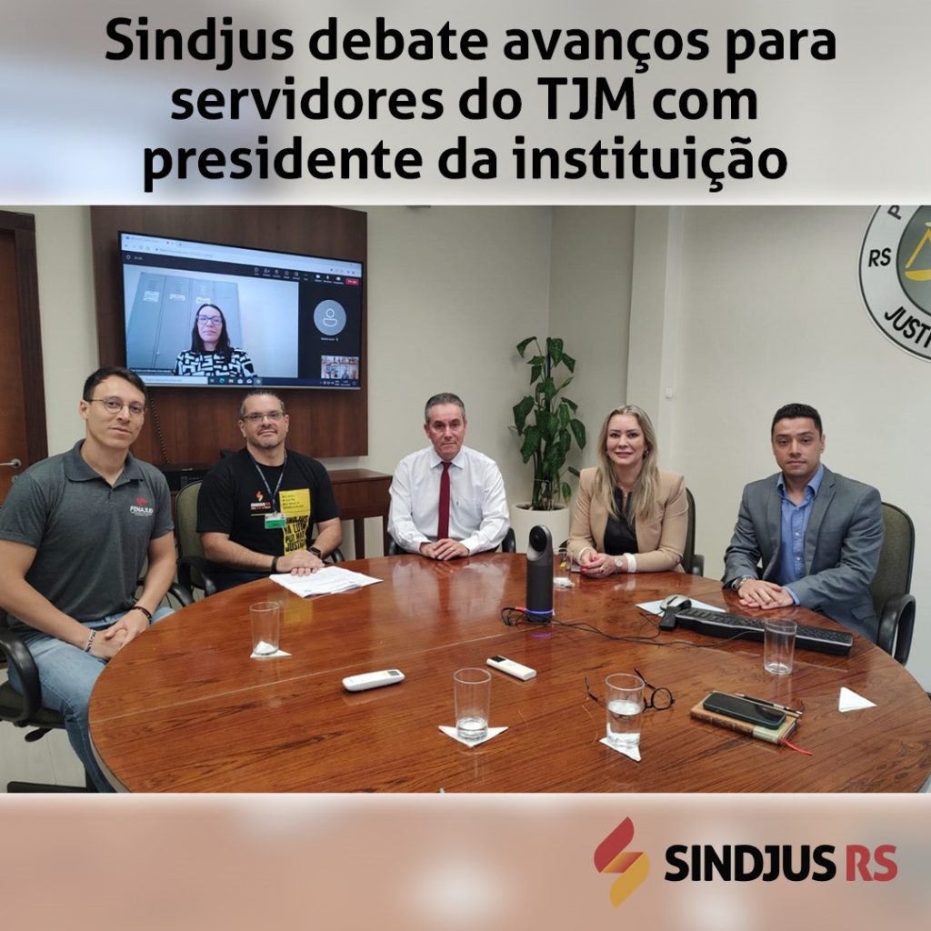 Sindjus debate avanços para servidores do TJM com presidente da instituição