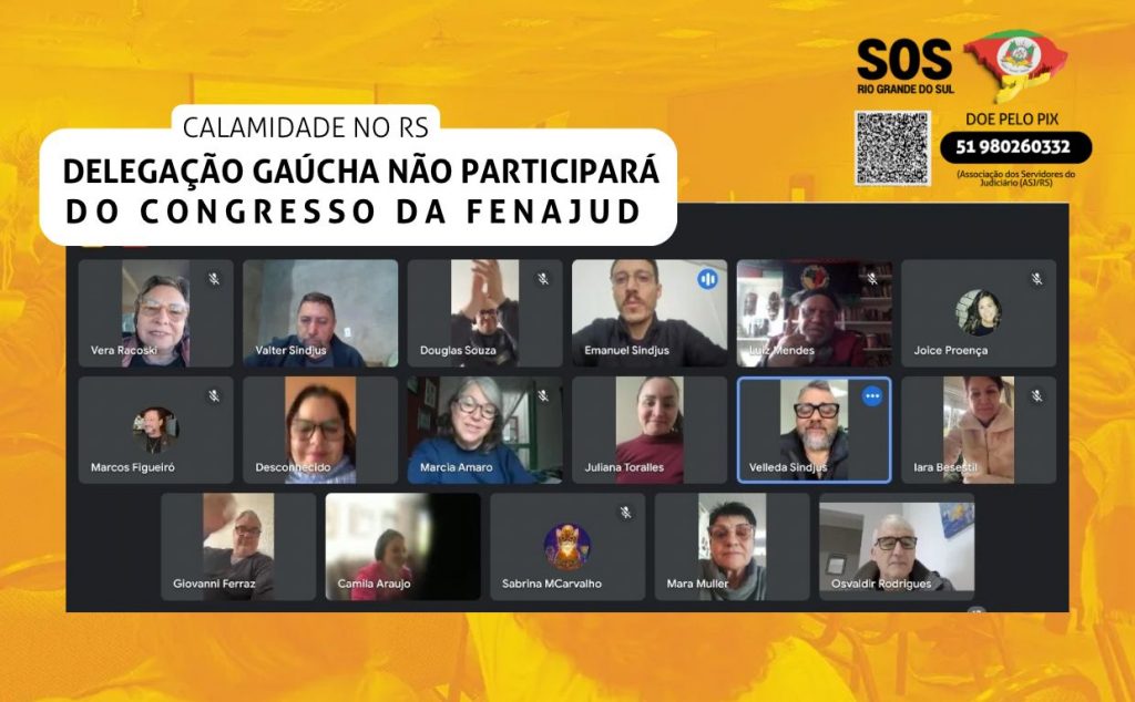 Calamidade no RS: Delegação do Sindjus-RS não participará do Congresso da Fenajud