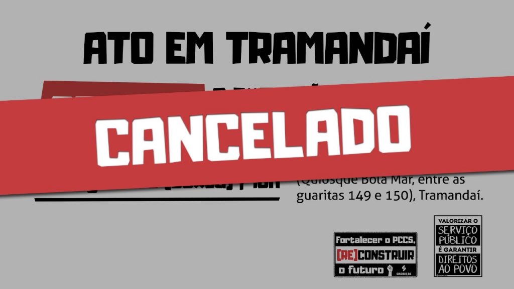 Cancelado: ato em Tramandaí contra a extinção de cargos no dia 31 de janeiro