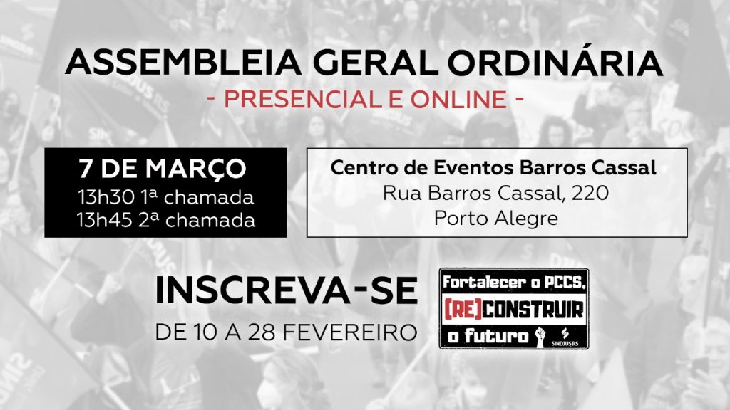 Convocação: Assembleia Geral Ordinária no dia 7 de março