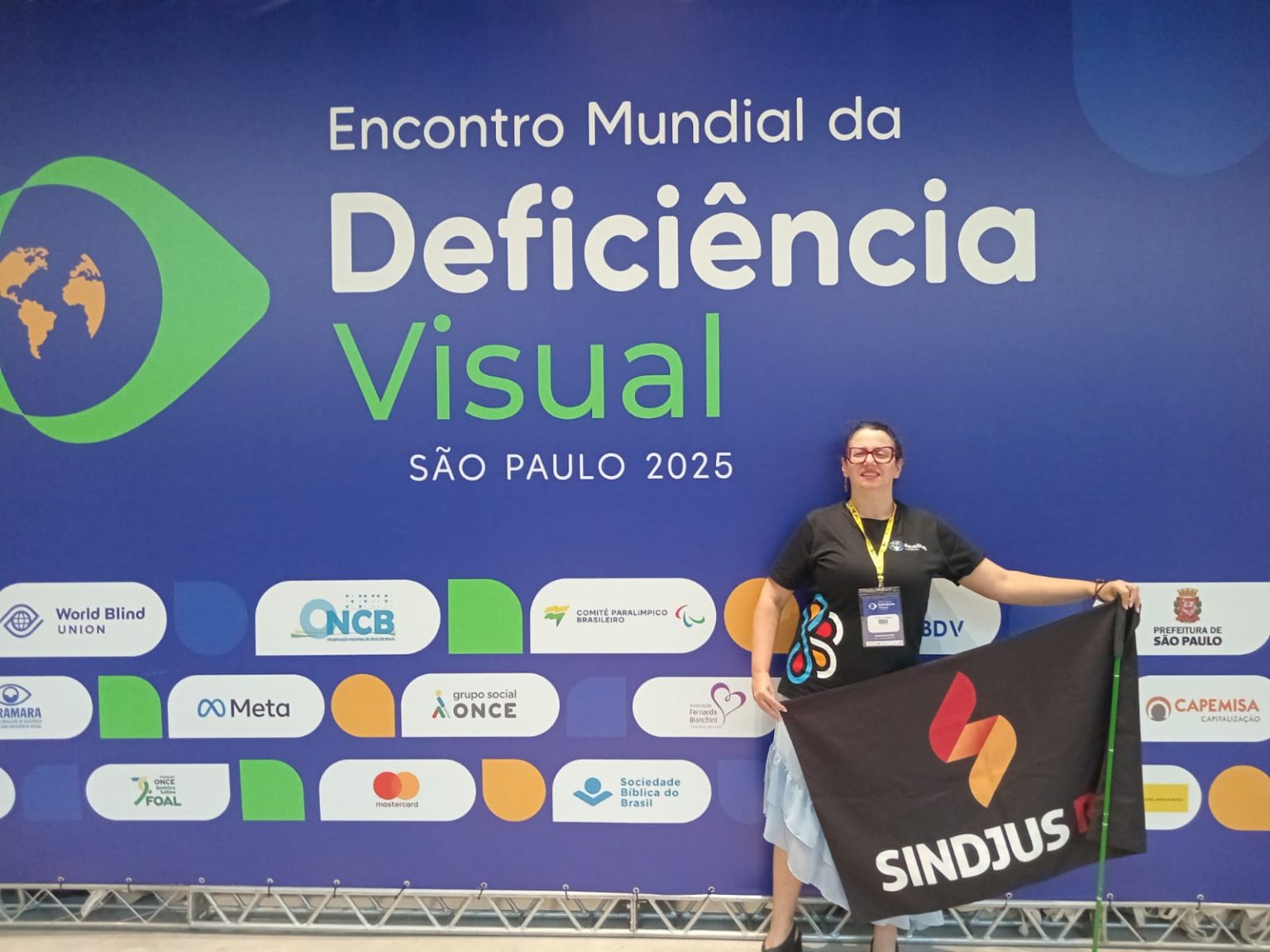 Acolhe Sindjus marca presença no 11º Encontro Mundial da Deficiência Visual em São Paulo