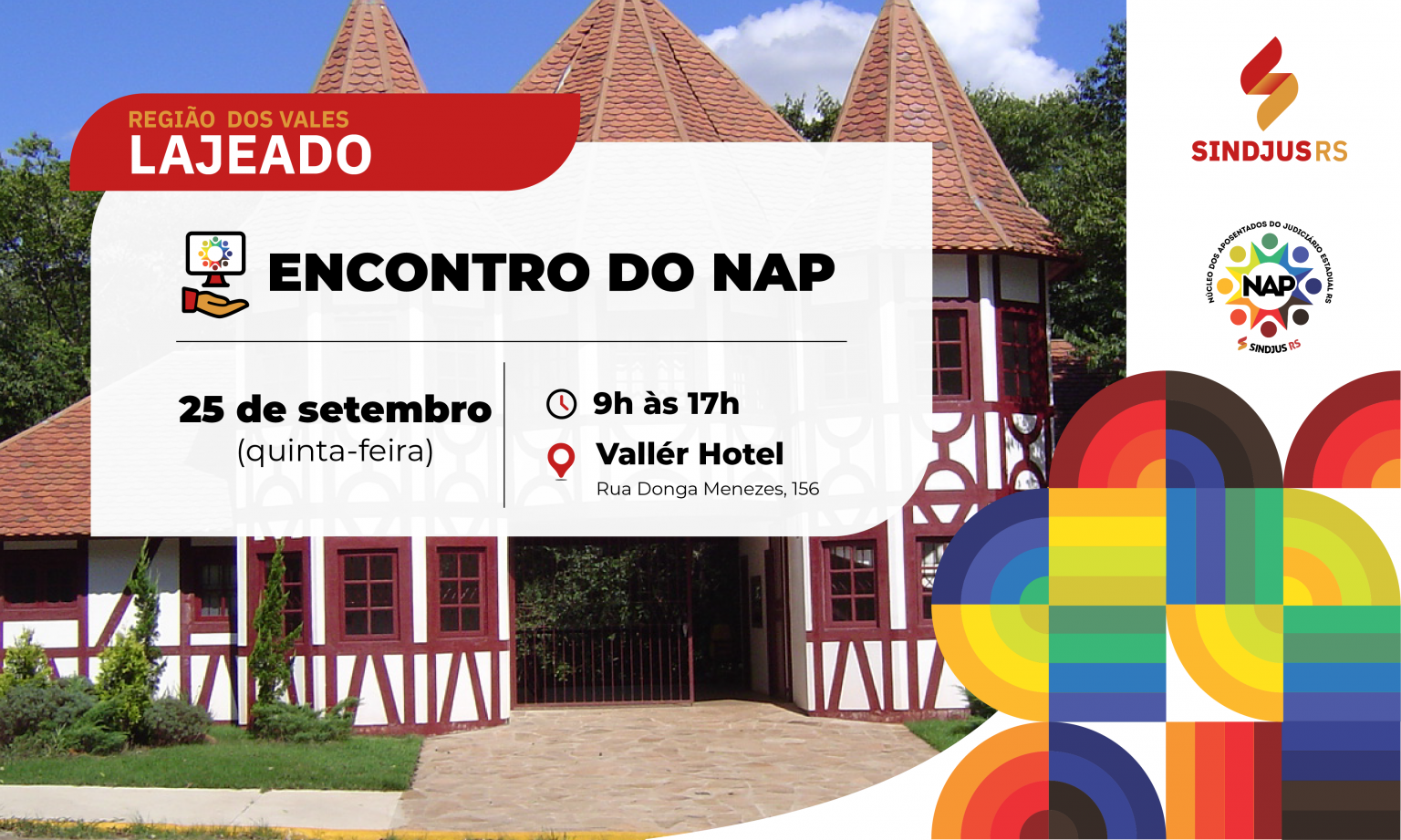 Região dos Vales: Encontro Regional do NAP será em Lajeado no dia 25 de setembro