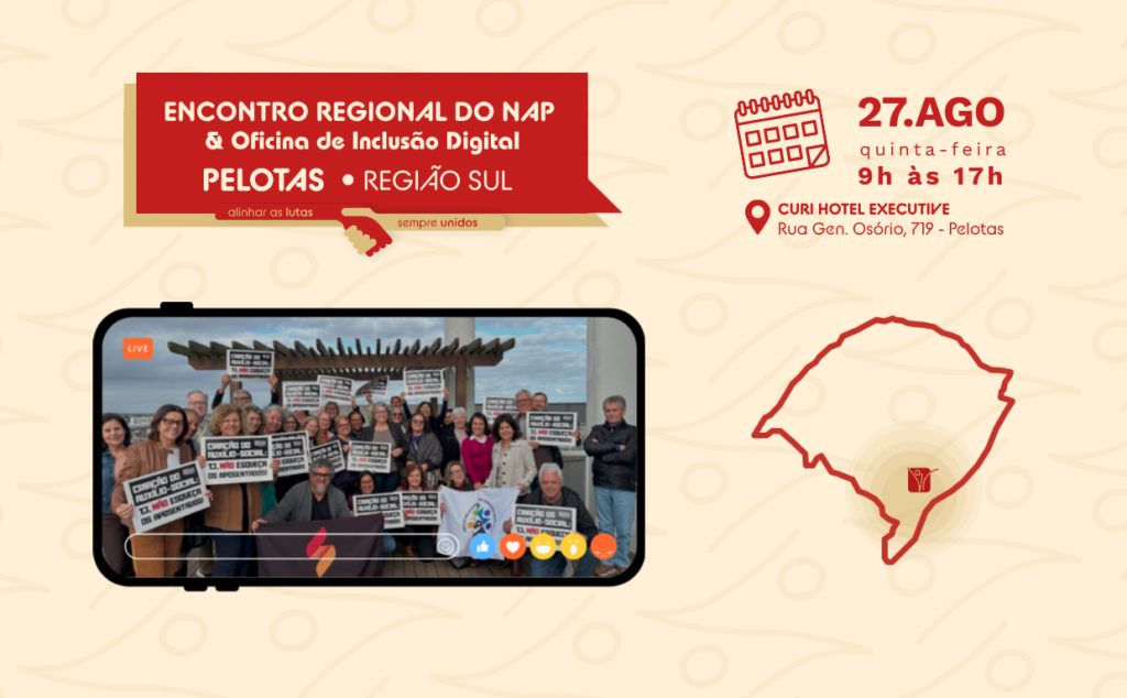 NAP reune aposentados da Região Sul no dia 27 de agosto