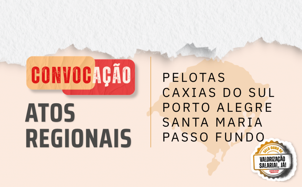 Convocação: Atos Regionais nos dias 30 de setembro e 1º de outubro