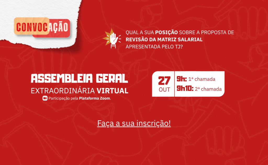 Convocação: Assembleia Geral Extraordinária Virtual no dia 27 de outubro
